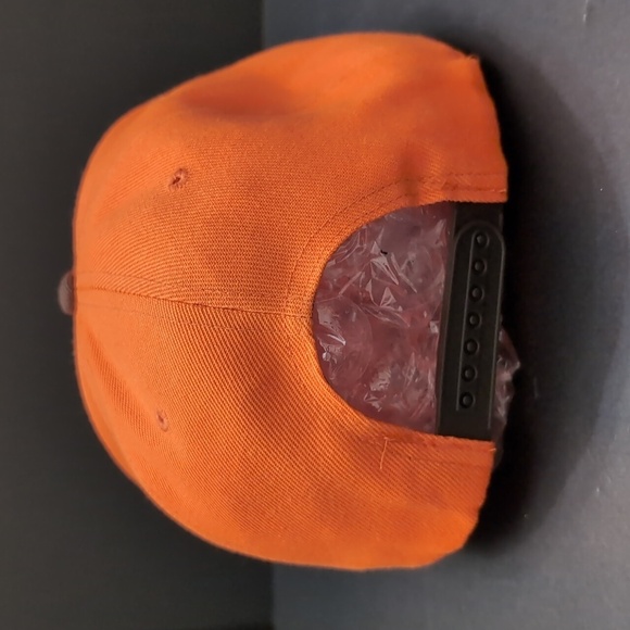 Reese's Pieces Men's Orange/Brown Flat Bill Snapback Hat . - Picture 4 of 8